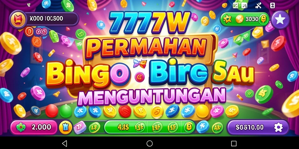 Screenshot gameplay Bingo yang menampilkan keseruan permainan 7777W.