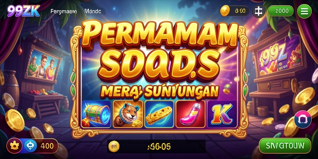Screenshot gameplay 99ZK menampilkan keseruan permainan slot yang interaktif.