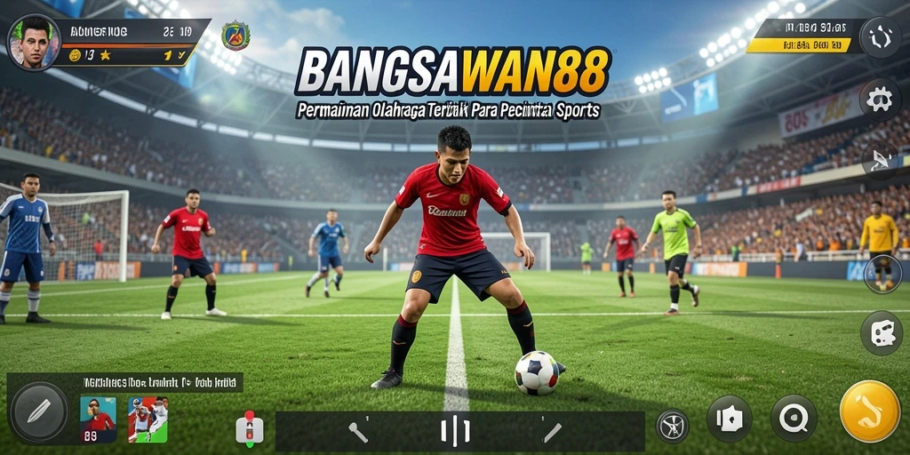 Tampilan menarik dari gameplay olahraga di BANGSAWAN88.