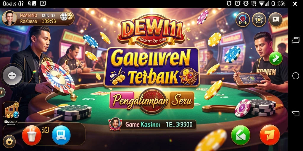 Tampilan menarik dari gameplay DEWI11 yang penuh aksi Kasino.