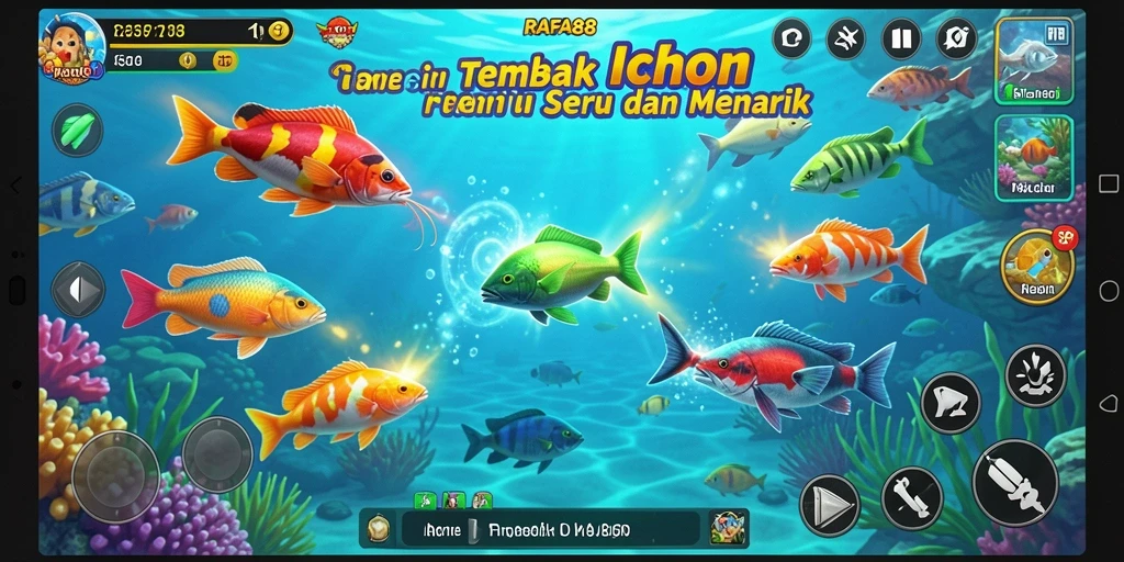 Tangkapan layar RAFA88 menampilkan aksi seru dalam permainan Tembak Ikan.