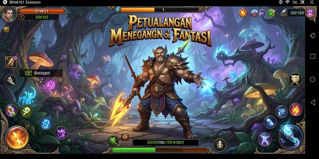 Tampilan gameplay menegangkan di dunia fantasi SPIN101.