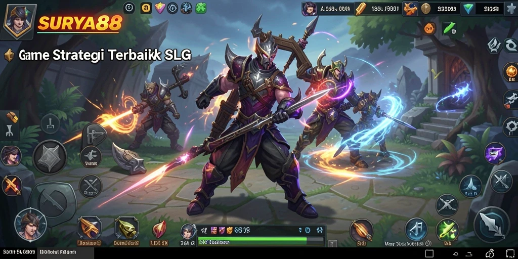 Tampilan gameplay menarik dalam SURYA88 dengan elemen strategi yang mendalam.