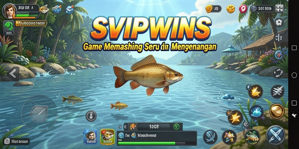 Tampilan gameplay memancing yang seru dan grafik menawan dari SVIPWINS.